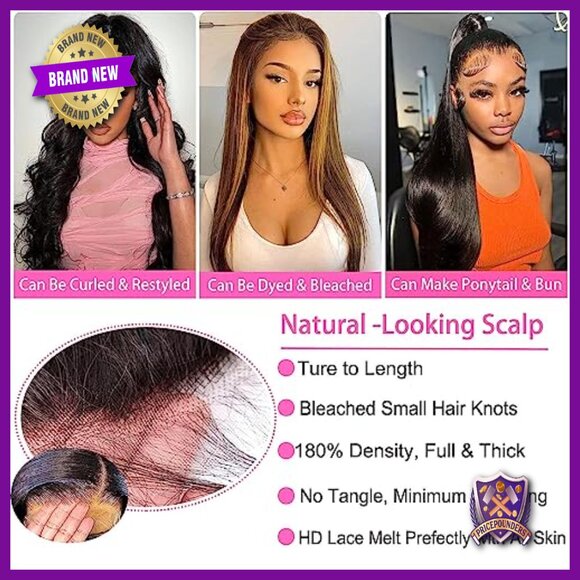Straight Lace Front Wig Human Hair 18 Inch 180 Density Pre Plucked main image 4